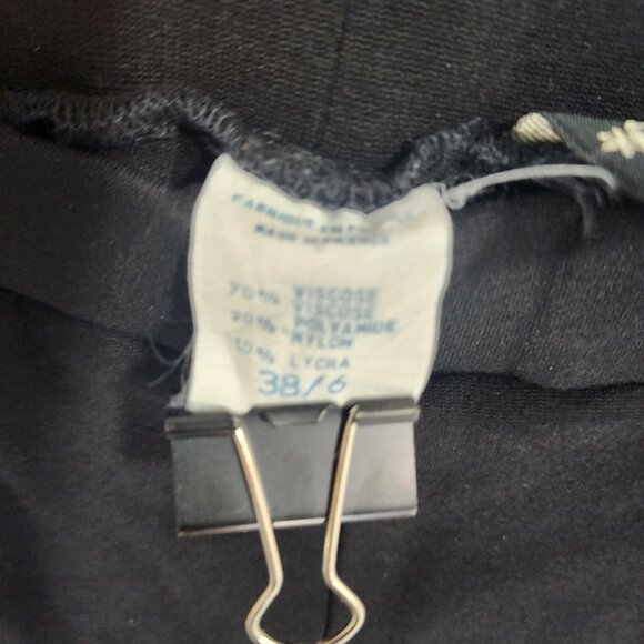 Vintage Plein Sud Black Stirrup Stretch Pants Leggings 38/6 Made in France - Picture 10 of 12